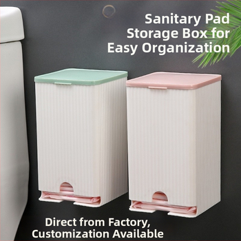 Стенна кутия за санитарни превръзки – луксозен стил, прахозащитена, 2 л капацитет, многофункционална за памучни пръчки и салфетки