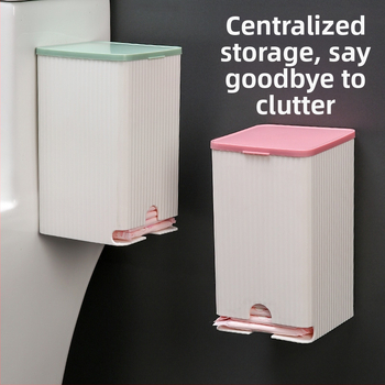 Стенна кутия за санитарни превръзки – луксозен стил, прахозащитена, 2 л капацитет, многофункционална за памучни пръчки и салфетки