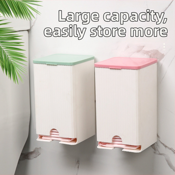 Стенна кутия за санитарни превръзки – луксозен стил, прахозащитена, 2 л капацитет, многофункционална за памучни пръчки и салфетки