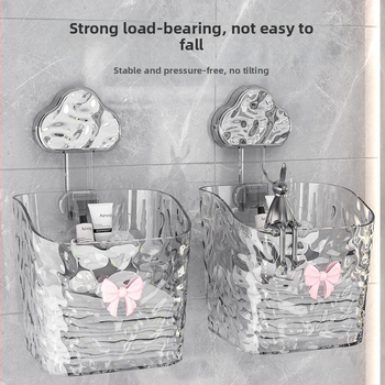 Настолна козметична кутия за съхранение, облачен стил, ледников мотив, пластмасова конструкция, лек лукс (100% нов пластмасов материал)