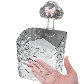 Настолна козметична кутия за съхранение, облачен стил, ледников мотив, пластмасова конструкция, лек лукс (100% нов пластмасов материал)