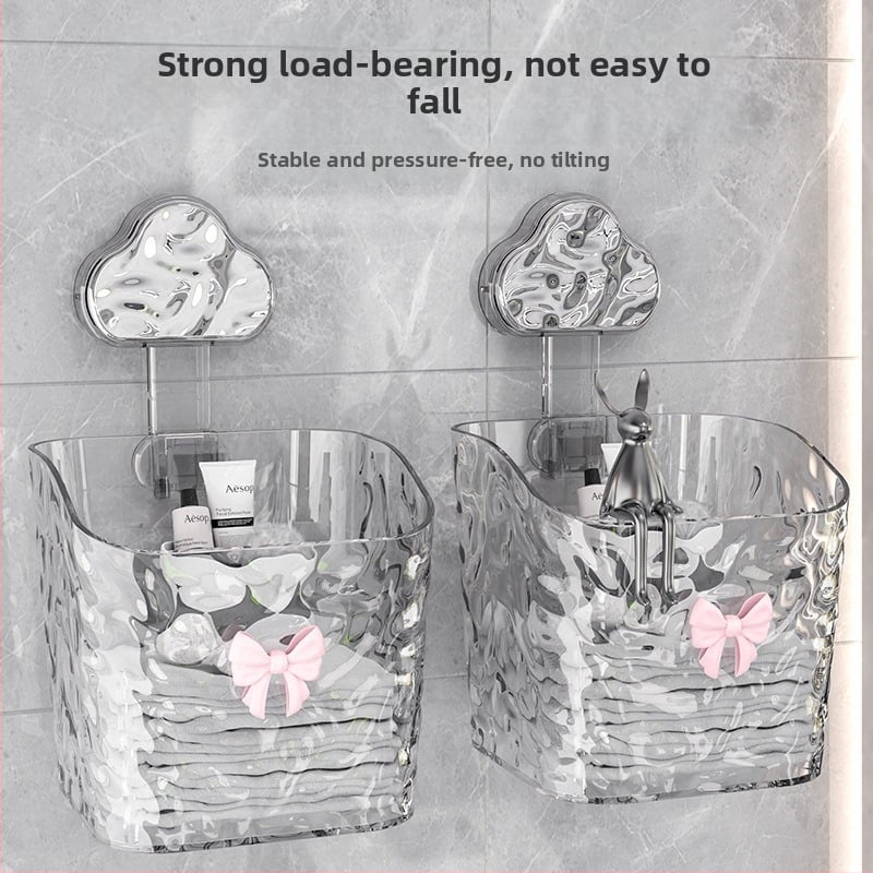 Настолна козметична кутия за съхранение, облачен стил, ледников мотив, пластмасова конструкция, лек лукс (100% нов пластмасов материал)