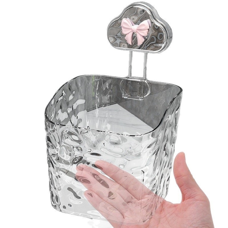 Настолна козметична кутия за съхранение, облачен стил, ледников мотив, пластмасова конструкция, лек лукс (100% нов пластмасов материал)