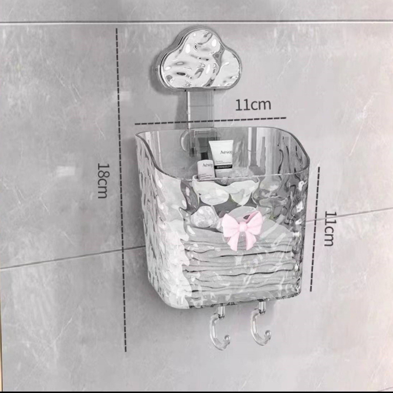Настолна козметична кутия за съхранение, облачен стил, ледников мотив, пластмасова конструкция, лек лукс (100% нов пластмасов материал)