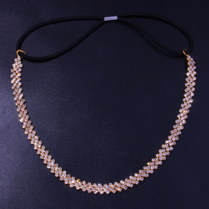 Медна гривна за глезен с ромбовиден дизайн и камъни вградени, еластична и регулируема, женски стил