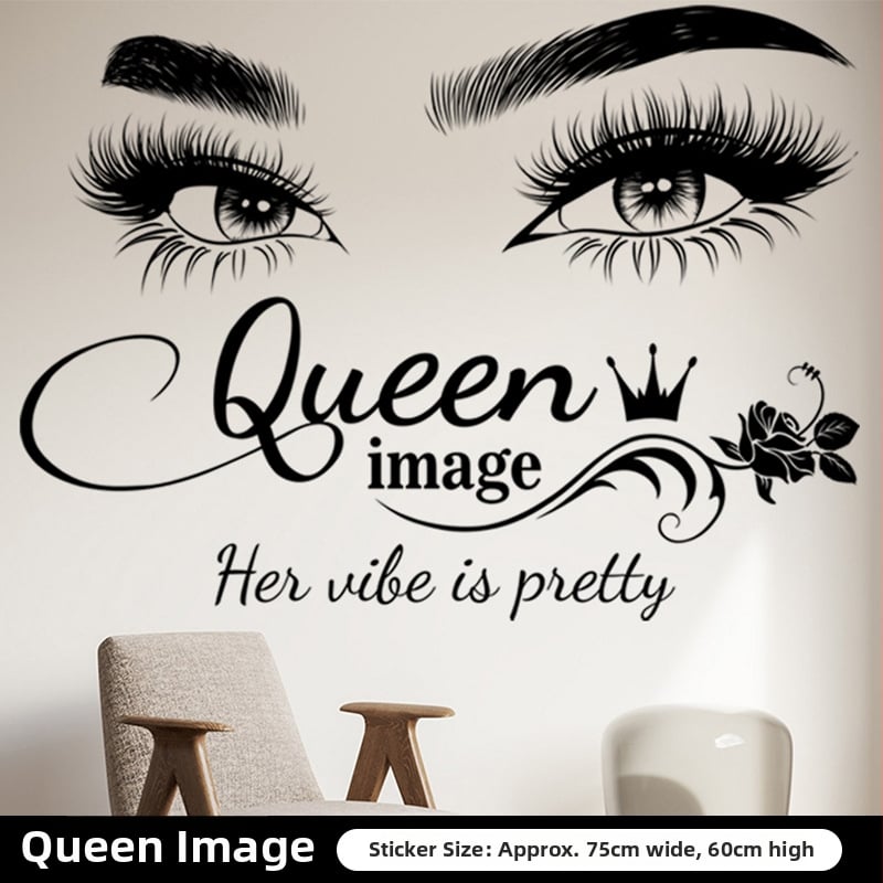 PVC стенен стикер от Chuanhao, водоустойчив и против мухъл, модел едноцветен с текст, подходящ за дневна и спалня, персонализируем