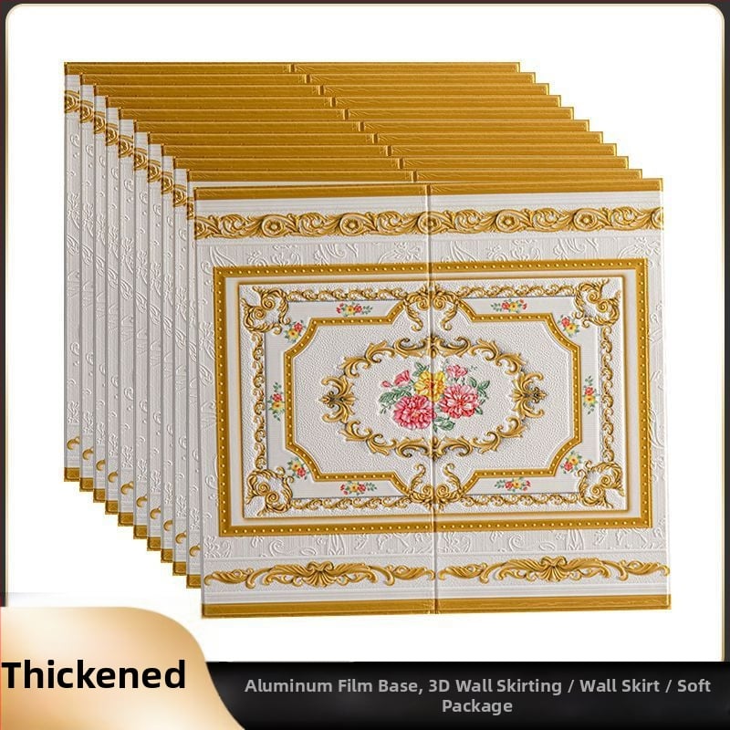 3D стенен стикер от XPE пяна – геометричен модел, китайски стил, стенно обкръжение за главата на леглото, пожарозащита