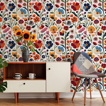 Tapet de acoperire a pereților - autoadeziv, PVC, model floral, stil lux ușor, calitate premium