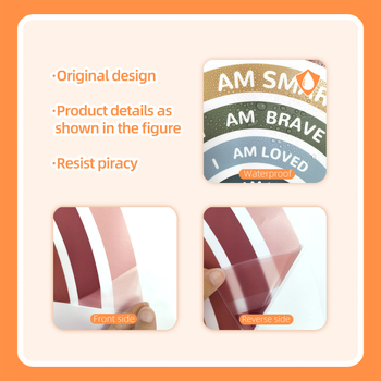 PVC dúhová samolepiaca nálepka na stenu s afirmatívnymi vetami, 1 kus, graffiti štýl, plochý dizajn nástennej dekorácie