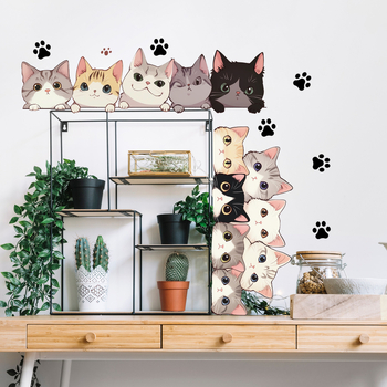 PVC декоративни стенни стикери | Забавни животни | За всекидневна и спалня | 1 бр. | Модерен стил