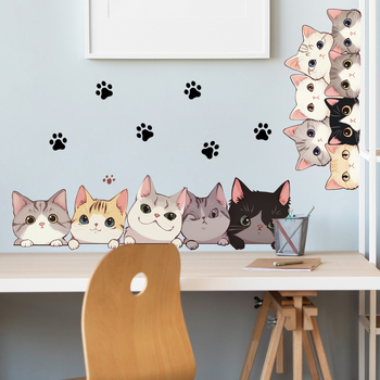 PVC декоративни стенни стикери | Забавни животни | За всекидневна и спалня | 1 бр. | Модерен стил