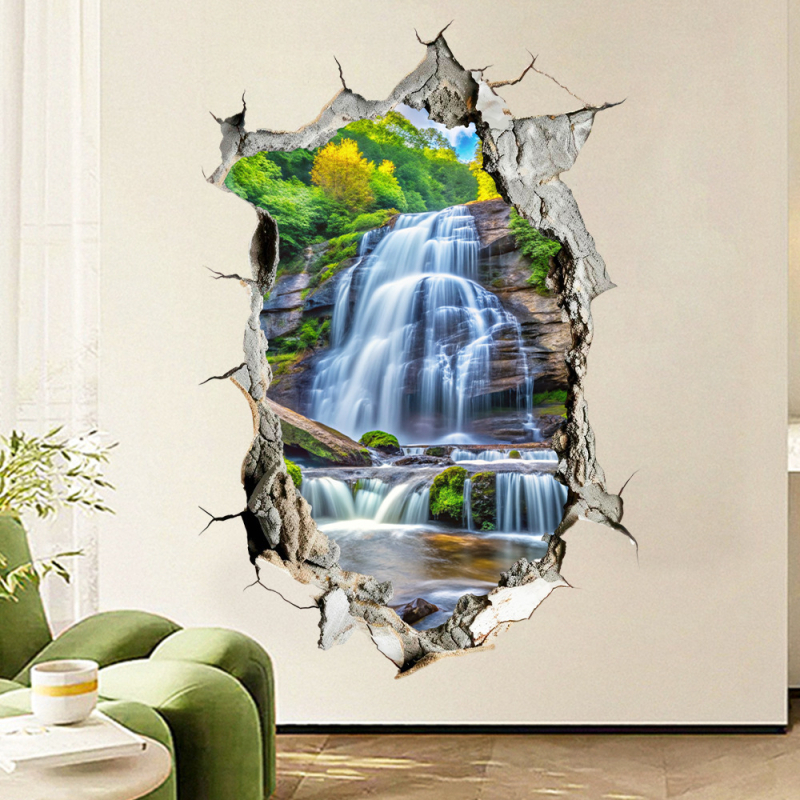 Autocolant decorativ de perete din PVC pentru sufragerie și dormitor, decorare, stil modern minimalist, 1 bucată