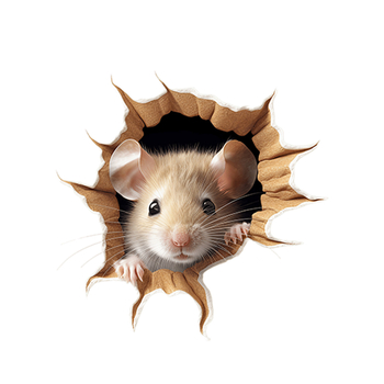 Autocolant de perete PVC cu efect 3D, model cu animale drăguțe, 1 piesă, decor mural pentru living, dormitor sau spații comerciale