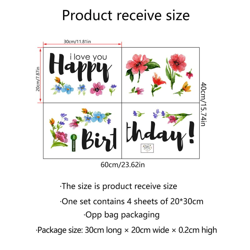 Autocolant de perete PVC, set de 2 bucăți, graffiti floral cu plante, pentru living și dormitor – decor de fundal pentru perete