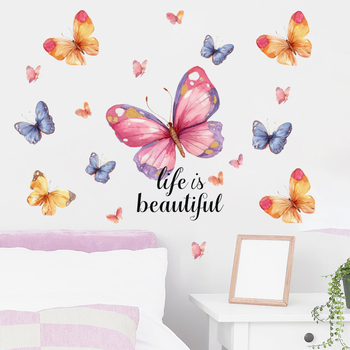 Autocolant de perete cu fluture - PVC autoadeziv, 1 bucată, pentru living, dormitor, birou, hol, cameră a copiilor | Stil modern minimalist