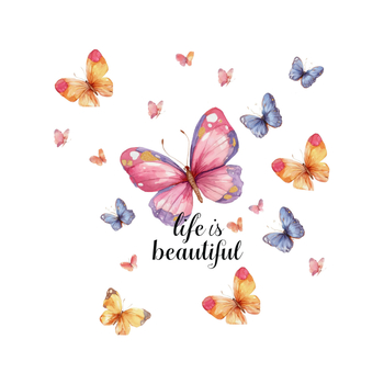 Autocolant de perete cu fluture - PVC autoadeziv, 1 bucată, pentru living, dormitor, birou, hol, cameră a copiilor | Stil modern minimalist