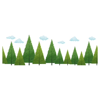 Nálepka na stenu – PVC, vodotesná, samolepiaca, karikatúrne lesné rastliny do spálne