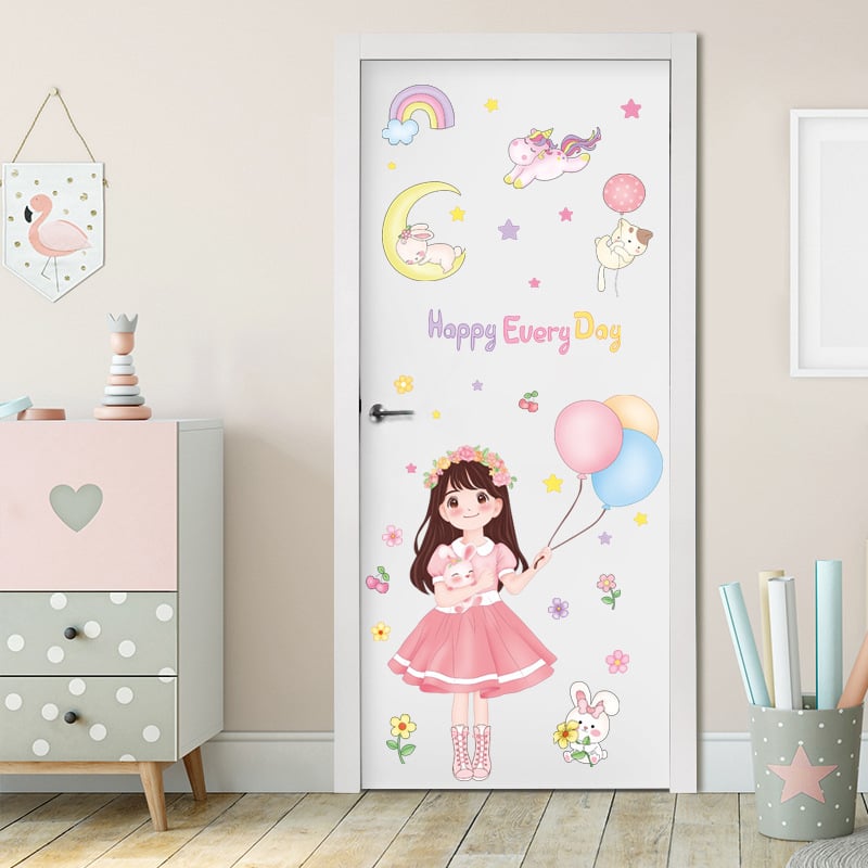 Sticker de perete – model plante și flori; PVC material; 1 bucată; potrivit pentru living și dormitor; rezistent la umezeală, murdărie și mucegai