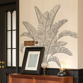 Stickere de perete – plantă tropicală de bananier, PVC, set de 2 bucăți, graffiti pe perete, brand Card dream
