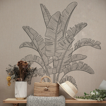 Stickere de perete – plantă tropicală de bananier, PVC, set de 2 bucăți, graffiti pe perete, brand Card dream