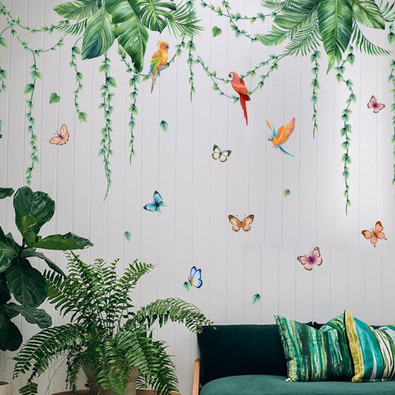 Autocolant de perete – decor PVC, stil graffiti, model Ocean și animale amuzante, YM (Home)