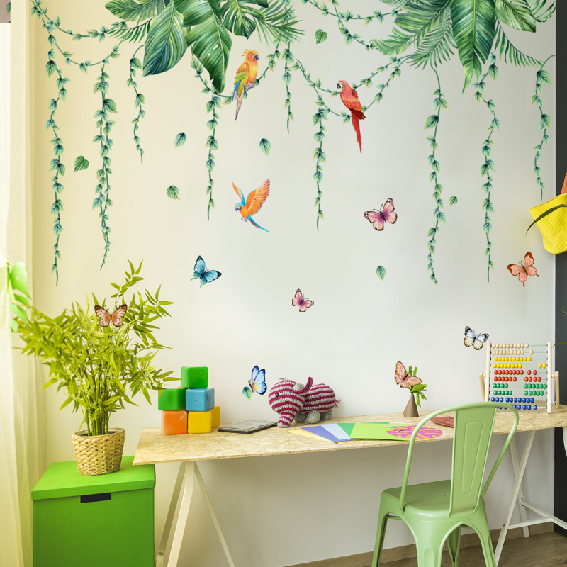 Autocolant de perete – decor PVC, stil graffiti, model Ocean și animale amuzante, YM (Home)