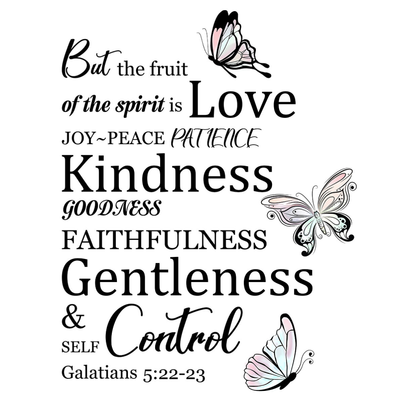 Стикер за стена с пеперуда и проста английска фраза, PVC, самозалепващ, модерен минималистичен стил, 1 брой, за всекидневна, спалня и ресторант