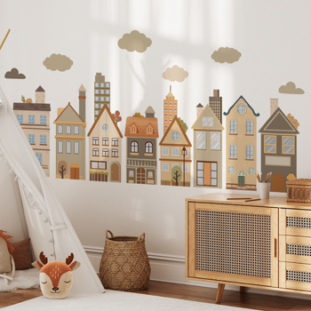 Стенен стикер с флорални мотиви, PVC, 1 бр., самозалепващ, графити стил, за хол, спалня и кабинет