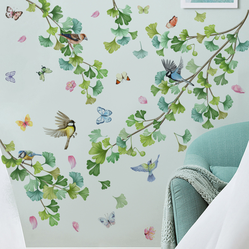 Стенни стикери - Модерен минимализъм, PVC, Растения и цветя, 2 броя, Графити стенни стикери