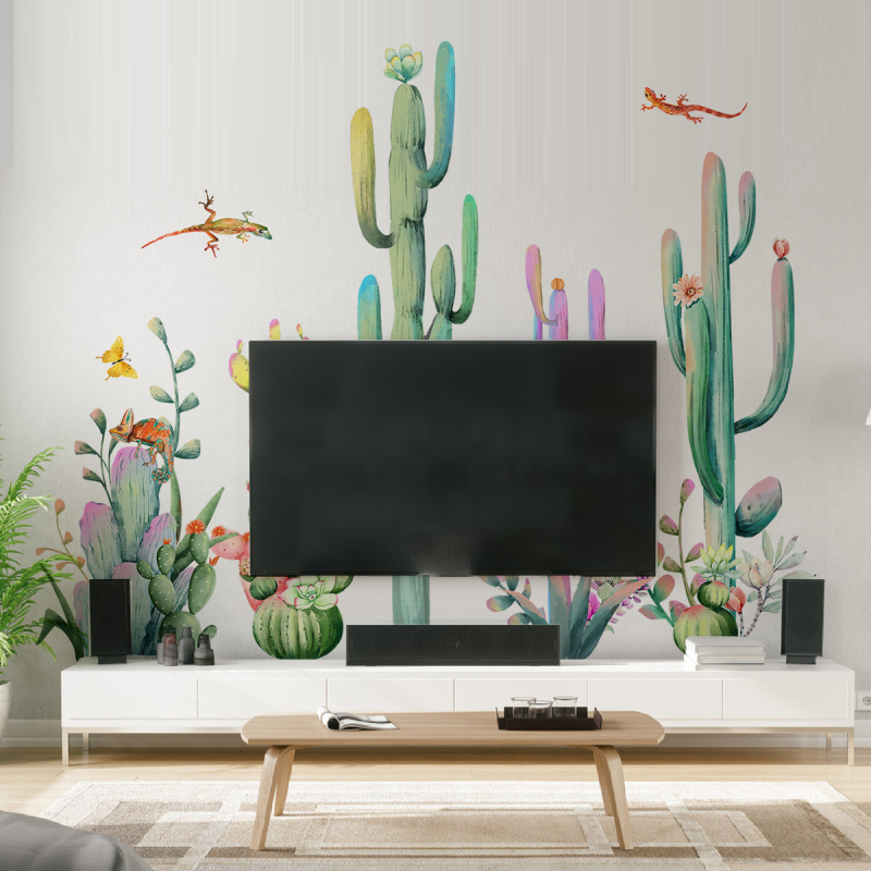 Стикер за стена Карикатурни мотиви растения (PVC материал; повече от 5 части; графити стенни стикери; стил: карикатурен, плосък)