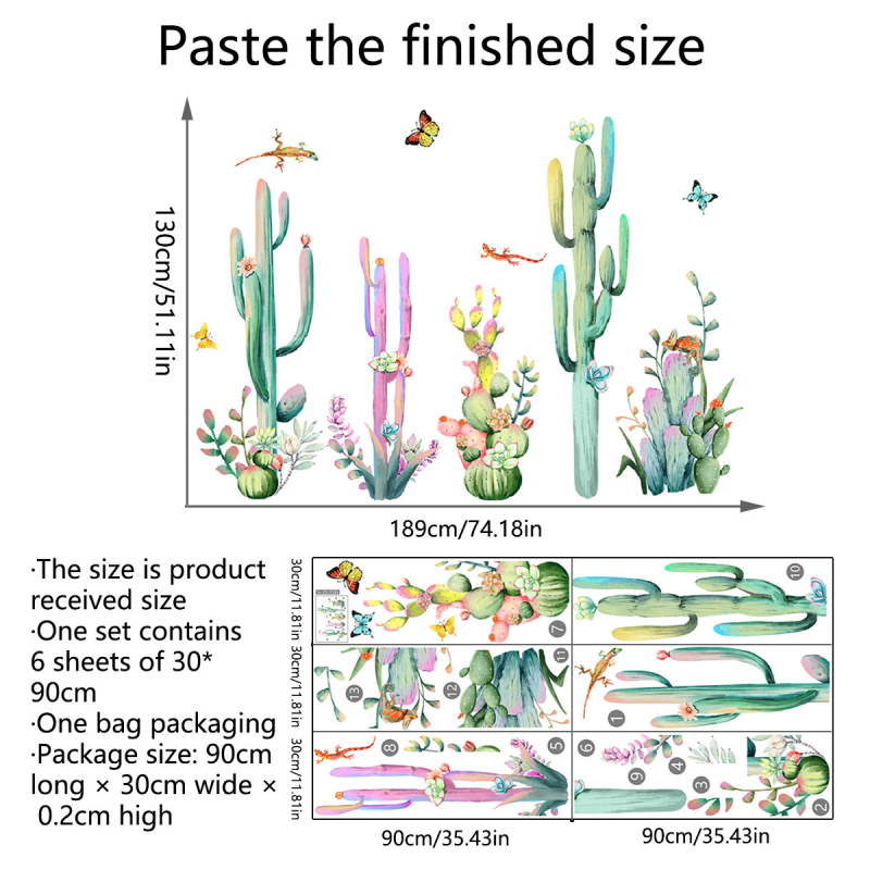 Стикер за стена Карикатурни мотиви растения (PVC материал; повече от 5 части; графити стенни стикери; стил: карикатурен, плосък)