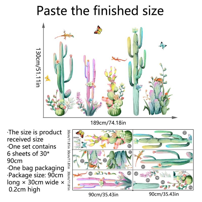 Стикер за стена Карикатурни мотиви растения (PVC материал; повече от 5 части; графити стенни стикери; стил: карикатурен, плосък)