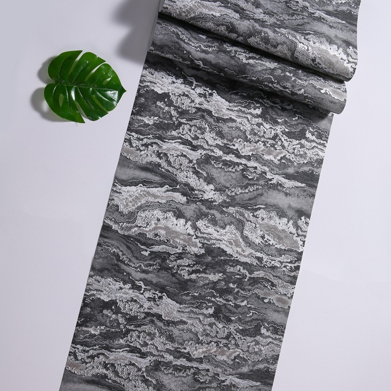 Нов китайски 3D тапет с облачен релеф за кабинет и телевизионен фон, нетъкан плат, трислойна конструкция, стил: нов китайски стил, декоративен ефект