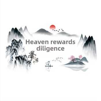 PVC стенен стикер, водоустойчив, Нов китайски стил, мотив китайска пейзажна картина, модел 60682086