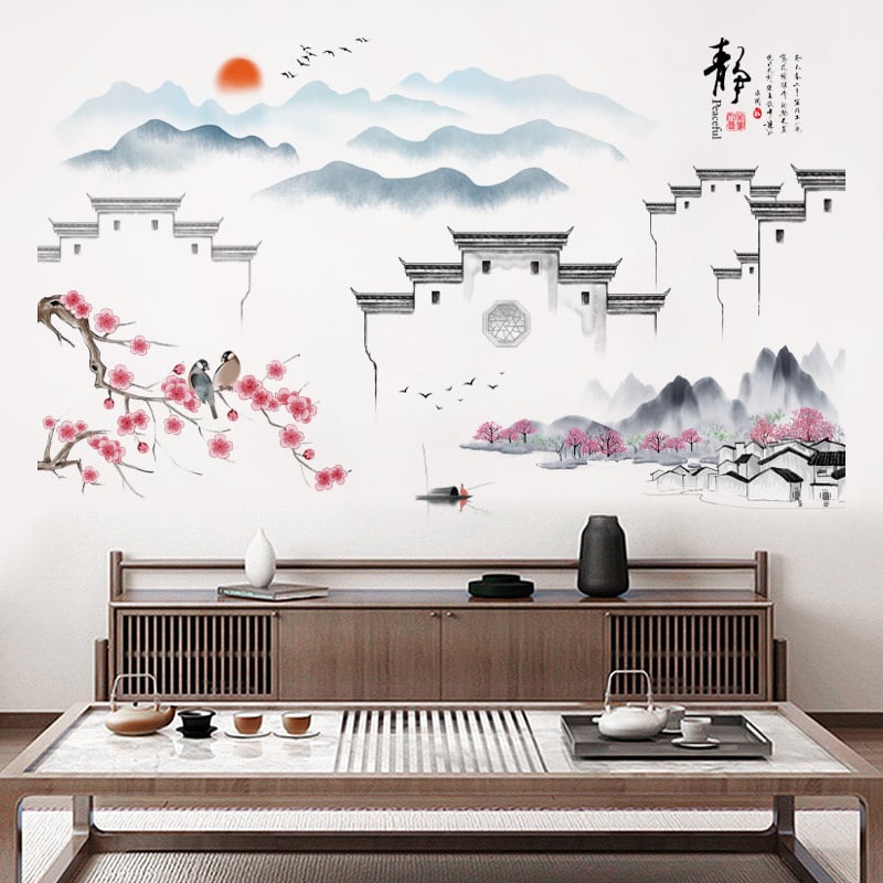 Nálepka na stenu CH69093 | PVC | Značka: Chuan Hao | Vodotesná nálepka na stenu | Priestory: obývacia izba, spálňa, štúdio, kuchyňa, kúpeľňa, vstup, balkón, komerčné priestory | Moderný minimalistický štýl, plochá nálepka na stenu