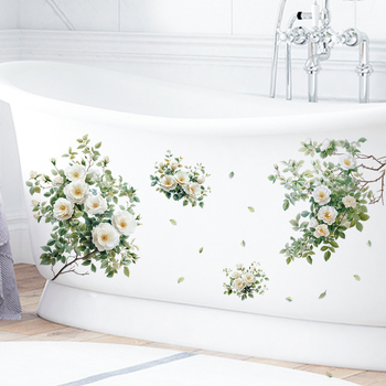 PVC стенен стикер: растения и цветя, водоустойчив, сваляем, 1 парче, за дневна, спалня и кабинет