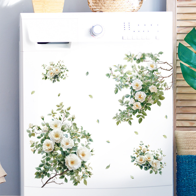 PVC стенен стикер: растения и цветя, водоустойчив, сваляем, 1 парче, за дневна, спалня и кабинет