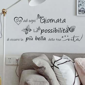 ZN3936E Autocolant de perete cu fluture italian, autoadeziv, PVC, rezistent la apă, pentru living, dormitor, hol, stil modern minimalist, 1 bucată