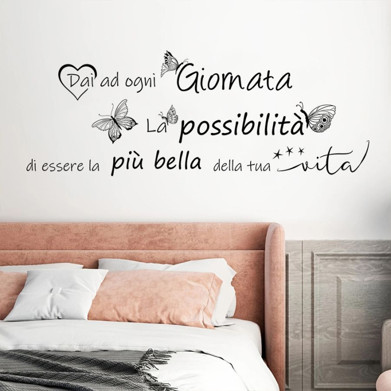 ZN3936E Autocolant de perete cu fluture italian, autoadeziv, PVC, rezistent la apă, pentru living, dormitor, hol, stil modern minimalist, 1 bucată