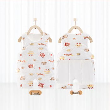 Sac de dormit pentru bebeluși în stil vestă – material din bumbac pur (exterior și căptușeală 95%+), umplutură poliester-bumbac, potrivit pentru iarnă, primăvară și toamnă, pentru nou-născuți până la 3 ani