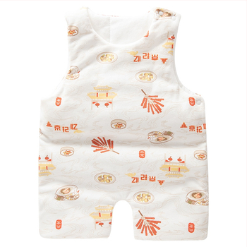 Sac de dormit pentru bebeluși în stil vestă – material din bumbac pur (exterior și căptușeală 95%+), umplutură poliester-bumbac, potrivit pentru iarnă, primăvară și toamnă, pentru nou-născuți până la 3 ani