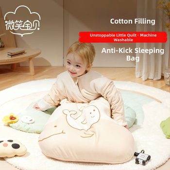 Sac de dormit pentru bebeluși cu anti-kick quilt, 100% bumbac, umplutură din bumbac