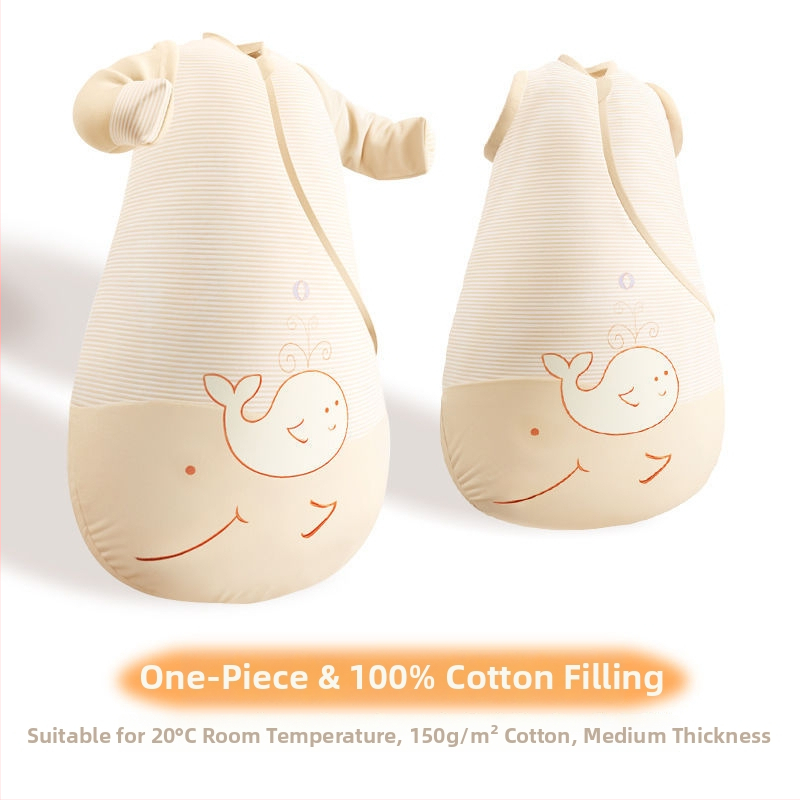 Sac de dormit pentru bebeluși cu anti-kick quilt, 100% bumbac, umplutură din bumbac