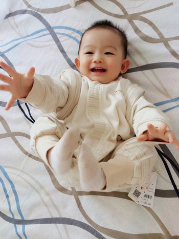 Sac de dormit pentru sugari cu picioare separate, din bumbac dublu strat, mâneci detașabile, model în dungi, fermoar metalic, potrivit pentru iarnă, primăvară și toamnă