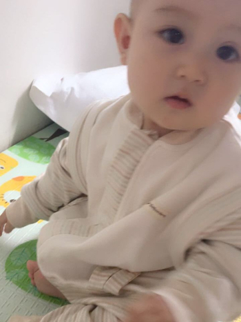 Sac de dormit pentru sugari cu picioare separate, din bumbac dublu strat, mâneci detașabile, model în dungi, fermoar metalic, potrivit pentru iarnă, primăvară și toamnă