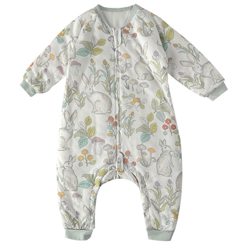 Sac de dormit pentru copii cu picioare separate, umplutură altă, fibre de bambus, model imprimat, pentru 1-3 ani