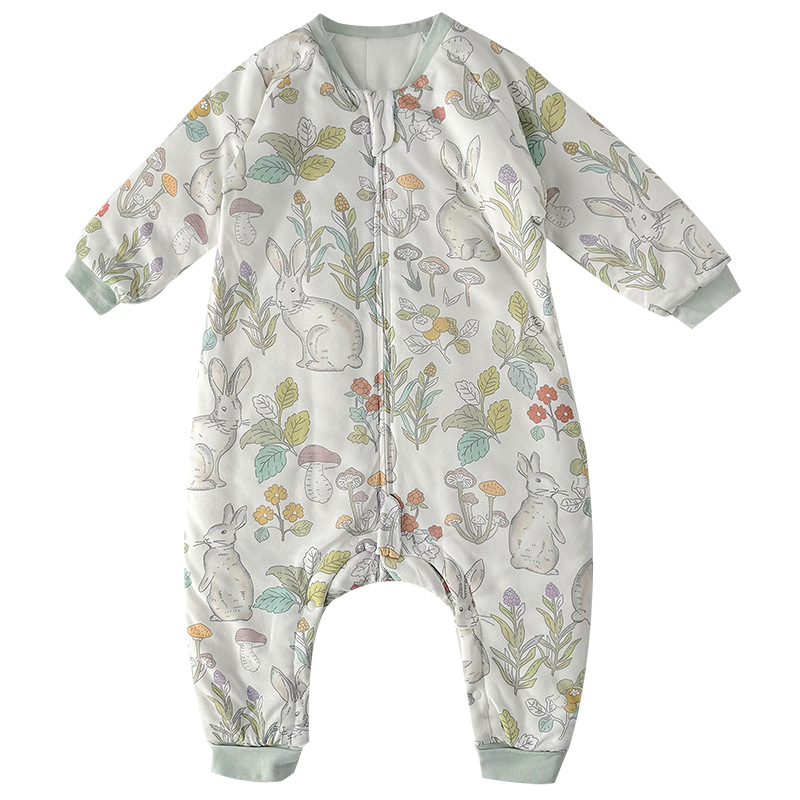 Sac de dormit pentru copii cu picioare separate, umplutură altă, fibre de bambus, model imprimat, pentru 1-3 ani