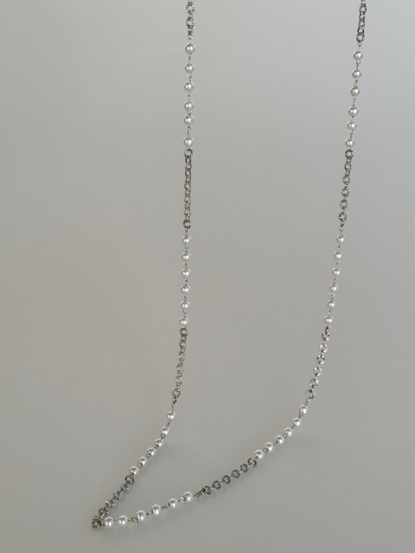 Lanț de talie din oțel titan, textură perlată vintage gravată, unisex, perimetru 21–50 cm.