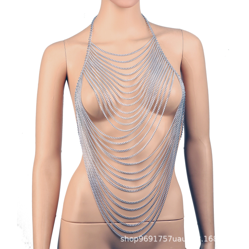 Lanț de corp cu franjuri, mai multe straturi, pentru podium și club, lucrat manual, primăvara 2024