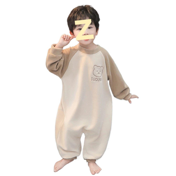 Pijamale pentru copii din bumbac all-season, cu umplutură de cașmir, pijama dintr-o bucată în stil sac de dormit